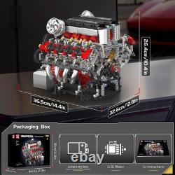 10130 V8 Engine Model Kit, Surper Car Engine That Works with Motor, Buildabe STE