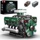 10182 V8 Engine Model Kit Build Your Own V8 Tank Engine Building Block With
