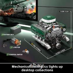 10182 V8 Engine Model Kit Build Your Own V8 Tank Engine Building Block with