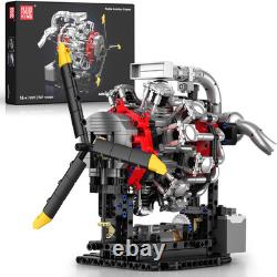 10211 Aircraft Engine Model That Works, 1147PCS Transmission Engine Battery/Moto