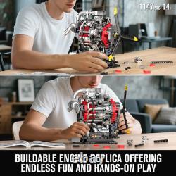 10211 Aircraft Engine Model That Works, 1147PCS Transmission Engine Battery/Moto