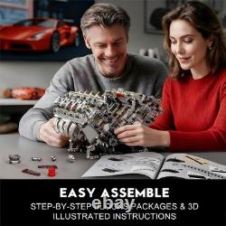 10219 V8 Engine Model Kit Build Your Own Supercar Model Engine, STEM Engineeri