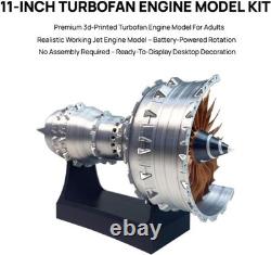 11-Inch Turbofan Engine Model Kit Realistic Jet Engine Model for Adults 3D Print