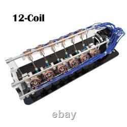 12-Coil DIY Motor Model V-Type Electromagnet Engine Model Kit 100-240V to 5V