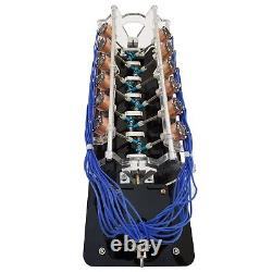 12-Coil Electromagnet Engine High-speed Motor Engine Model Car Engine V-type Eng