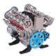 13 Full Metal V8 Engine Model Kit 500+ Pieces, Electric Motor, Diy Assembly