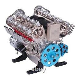 13 Full Metal V8 Engine Model Kit 500+ Pieces, Electric Motor, DIY Assembly