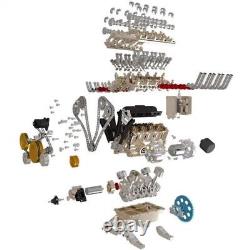13 Full Metal V8 Engine Model Kit 500+ Pieces, Electric Motor, DIY Assembly
