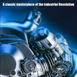 13 Full Metal V8 Engine Model Kit 500+ Pieces, Electric Motor, DIY Assembly