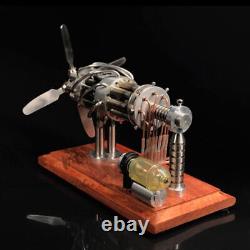 16 Cylinder Hot Air Stirling Engine Engine Model Aircraft Propeller Toy #A6-3