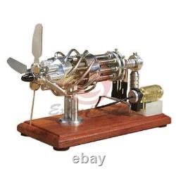 16 Cylinder Hot Air Stirling Engine Motor Model Aircraft Propeller Toy