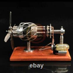 16 Cylinder Hot Air Stirling Engine Motor Model Aircraft Propeller Toy