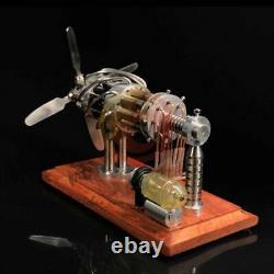 16 Cylinder Hot Air Stirling Engine Motor Model Aircraft Propeller Toy
