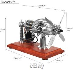 16 Cylinder Hot Air Stirling Engine Motor Model Creative Aircraft Propeller Toy
