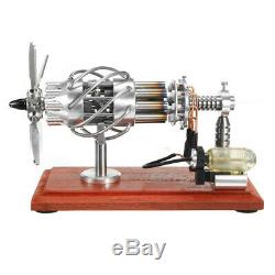 16 Cylinder Hot Air Stirling Engine Motor Model Creative Educational Toy Engine