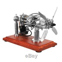 16 Cylinder Hot Air Stirling Engine Motor Model Education Aircraf Propeller Toy