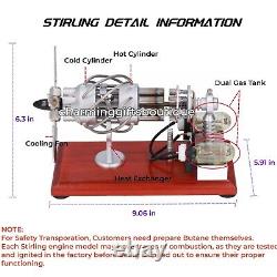 16 Cylinder Stirling Engine Motor Model that Works Physical Educational Toy Gift