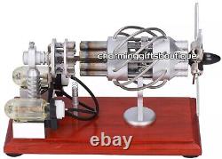 16 Cylinder Stirling Engine Motor Model that Works Physical Educational Toy Gift