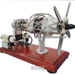 16 Cylinder Stirling Engine Motor Model that Works Physical Educational Toy Gift