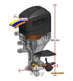 18 Mercury Racing 400 Outboard Motor Model RC Boat Engine Model Kit