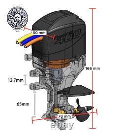 18 Mercury Racing 400 Outboard Motor Model RC Model Kit