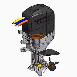 18 Racing 400 Outboard Motor Model Toy High-Detail Boat Engine Replica