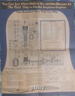 1946 MERCURY 45 Airplane Engine Model Airplane Vintage Model Engine