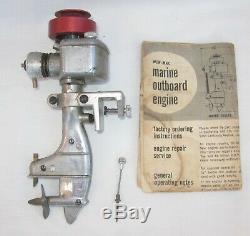 1950s WEN-MAC OUTBOARD MARINE ENGINE MODEL BOAT MOTOR WATER COOLED with PAPERWORK