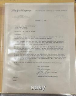 1954 Ford Motor Co Industrial Engine Blueprint Lot Model 120 Flywheel Housing