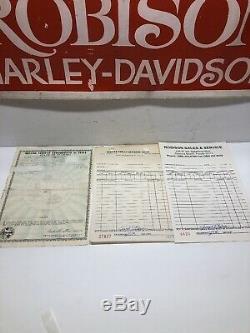 1956 KH Harley Davidson Engine Motor Paperwork Document Title K Model Robison