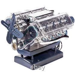 1/6 Scale DIY Mini V8 Engine Model Kit Working Miniature Motor Silverki