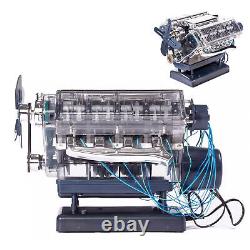 1/6 Scale DIY Mini V8 Engine Model Kit Working Miniature Motor Silverki