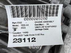 2021-2023 Tesla Model 3 M3 Rear Engine Motor Drive Unit with Subframe & Suspension