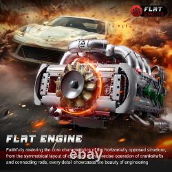 2375 Pcs Visible Flat-Six Internal Combustion Ohc Engine Motor Working Model Kit