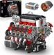 2718 Pcs Visible V8 Internal Combustion Ohc Engine Motor Working Model Diy Kit
