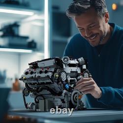2725 Pcs Visible V8 Internal Combustion Ohc Engine Manual Working Model DIY Kit