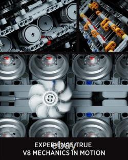 2725 Pcs Visible V8 Internal Combustion Ohc Engine Manual Working Model DIY Kit