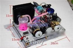 2-Stroke Mini Water Cooling Methanol Engine Model Toy DIY Micro Generator Motor