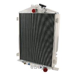 4Row Aluminum Radiator For 1932 FORD MODEL HI BOY GRILL SHELL CHEVY MOTOR ENGINE