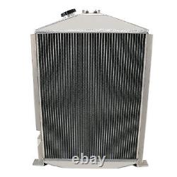 4Row Aluminum Radiator For 1932 FORD MODEL HI BOY GRILL SHELL CHEVY MOTOR ENGINE