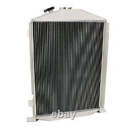 4Row Aluminum Radiator For 1932 FORD MODEL HI BOY GRILL SHELL CHEVY MOTOR ENGINE