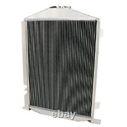 4Row Aluminum Radiator For 1932 FORD MODEL HI BOY GRILL SHELL CHEVY MOTOR ENGINE