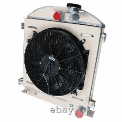 4 Row Radiator Shroud Fan For 1932 FORD MODEL HI BOY HOT ROD CHEVY MOTOR ENGINE