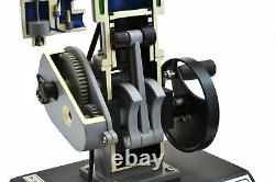 4 Stroke Gasoline Hand Crank Engine Model, Actuating Movable Parts, 13.75 Tall