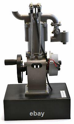 4 Stroke Gasoline Hand Crank Engine Model, Actuating Movable Parts, 13.75 Tall