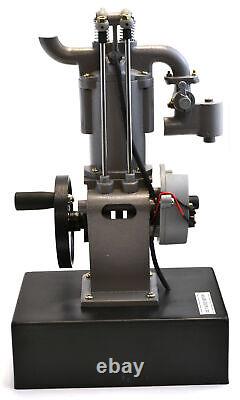 4 Stroke Gasoline Hand Crank Engine Model, Actuating Movable Parts, 13.75 Tall