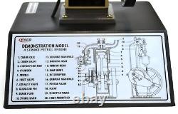4 Stroke Gasoline Hand Crank Engine Model, Actuating Movable Parts, 13.75 Tall