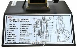 4 Stroke Gasoline Hand Crank Engine Model, Actuating Movable Parts, 13.75 Tall