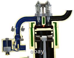 4 Stroke Gasoline Hand Crank Engine Model, Actuating Movable Parts, 13.75 Tall