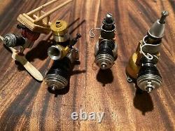 4-VTG Cox Golden Bee 049 Pee Wee 020 Thimble Drome model airplane engines motor